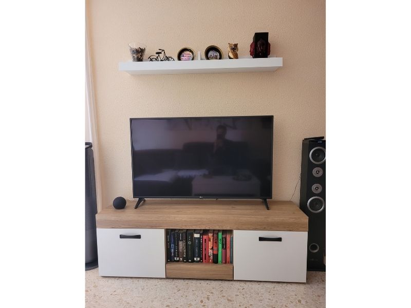Foto de cliente de Mesa para TV Argos 150 cm naturale y blanco