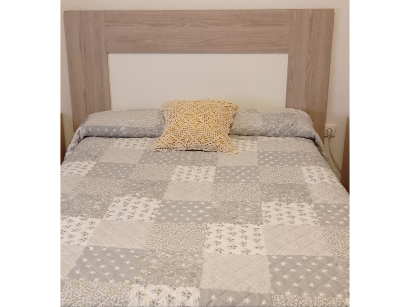 Foto de cliente de Cabecero De Cama Luce Color Roble Sahara Y Blanco Mate 163 cm