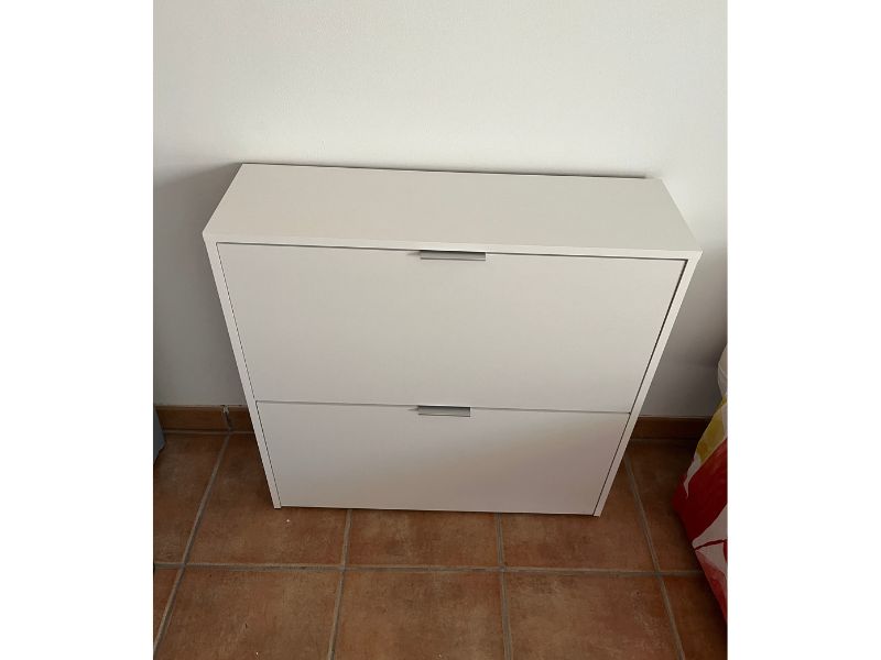 Foto de cliente de Mueble Zapatero Recibidor 2 Puertas Abatibles Color Blanco 75 cm