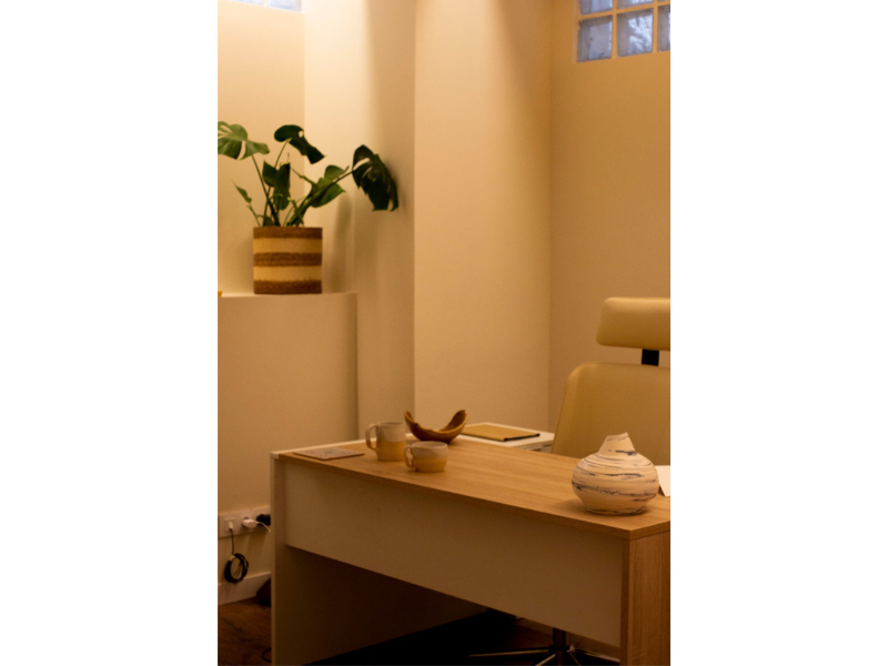 Foto de cliente de Mesa oficina escritorio office roble y blanco 145 cm