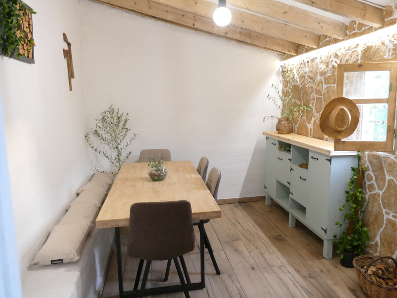 Foto de cliente de Mesa comedor extensible Natural madera roble nordish salvaje 140-180x80 cm