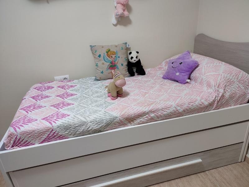 Foto de cliente de Cama Nido con Cajones Elliot 190x90 cm + Estantería Blanco