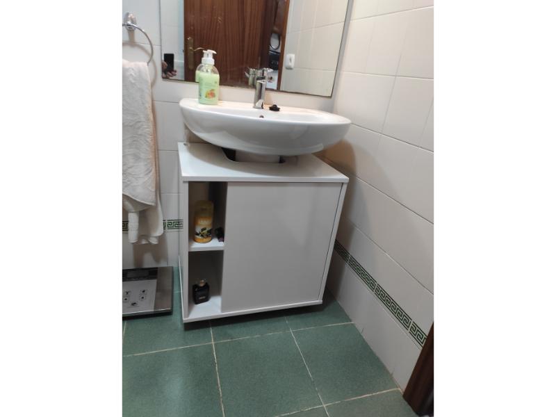Foto de cliente de Mueble de Baño con Patas (con ruedas) Sintra Blanco Brillo 59 cm