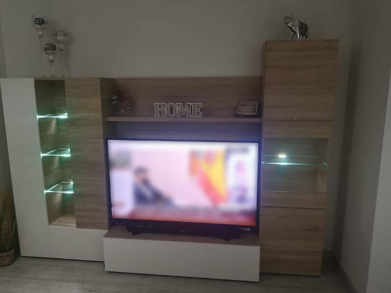 Foto de cliente de Pack muebles salón con LED color canadian y blanco moderno