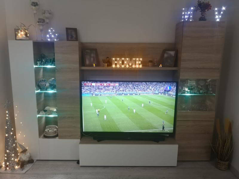 Foto de cliente de Pack muebles salón con LED color canadian y blanco moderno