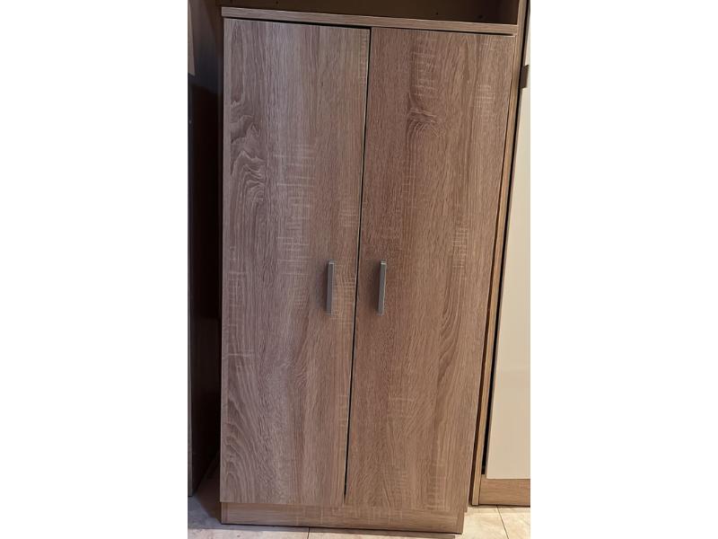 Foto de cliente de Mueble Zapatero Recibidor Armario Con 2 Puertas Y Estantes Roble Canadian 55 cm