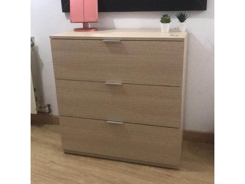 Foto de cliente de Cómoda De 3 Cajones Roble Canadian 77x80 cm
