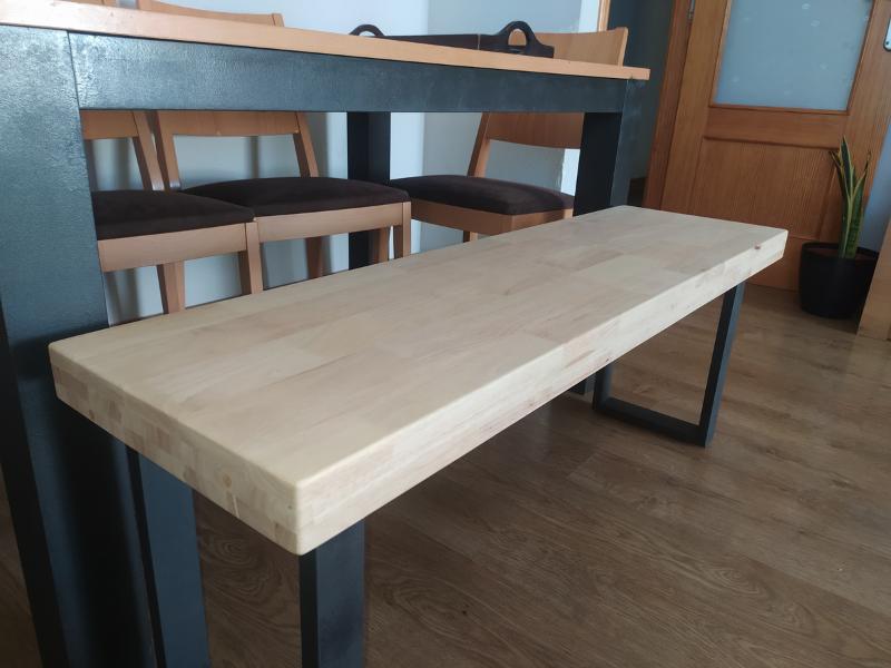 Foto de cliente de Banco Asiento Salón Comedor Loft Madera Color Roble Nordish y Negro