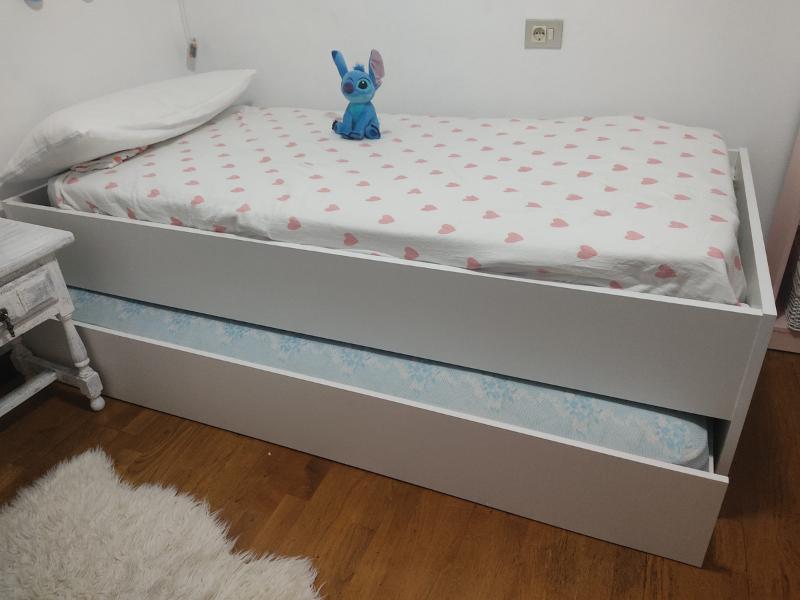 Foto de cliente de Cama Nido Tibet Dormitorio Juvenil Color Blanco Mate 90x190 cm