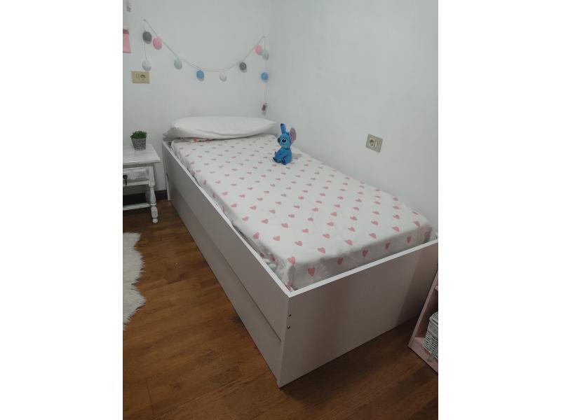 Foto de cliente de Cama Nido Tibet Dormitorio Juvenil Color Blanco Mate 90x190 cm