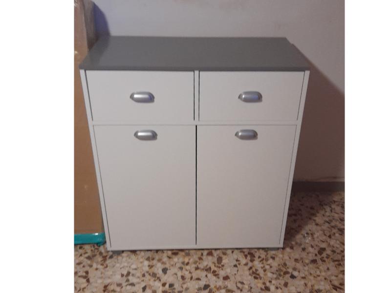 Foto de cliente de Mueble Buffet De Cocina Bajo 2 Puertas Asfeld Blanco 80x90 cm