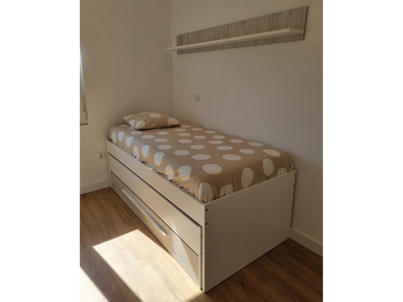 Foto de cliente de Cama Nido con Cajones Elliot 190x90 cm + Estantería Blanco