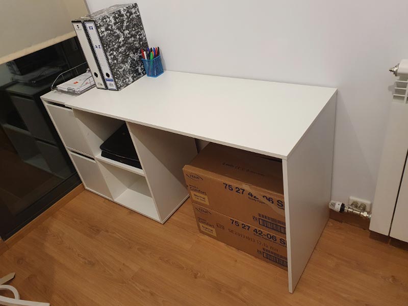 Foto de cliente de Escritorio Moderno Multi Posiciones Color Blanco Artik 120 cm