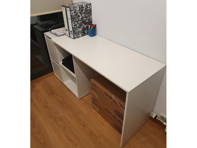 Foto de cliente de Escritorio Moderno Multi Posiciones Color Blanco Artik 120 cm