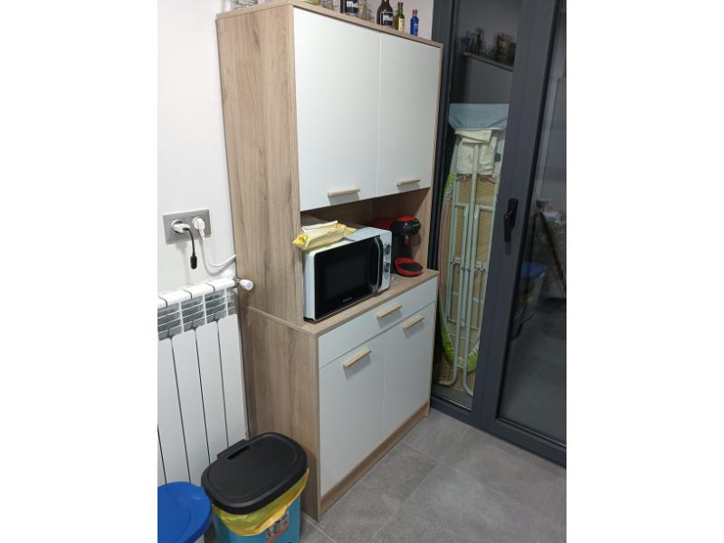 Foto de cliente de Mueble auxiliar Cocina Napoli blanco mate y roble kronberg 84x176 cm