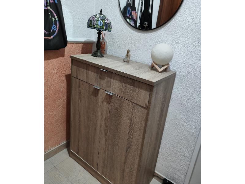Foto de cliente de Mueble Zapatero Auxiliar Recibidor Berlín Color Roble Cambrian 75 cm