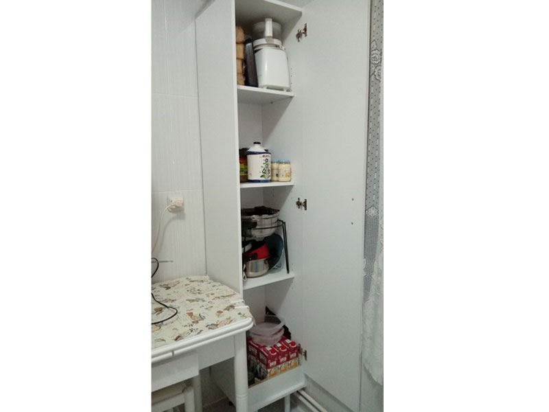 Foto de cliente de Armario Auxiliar Alto Multiuso 1 Puerta Color Blanco 37x180 cm