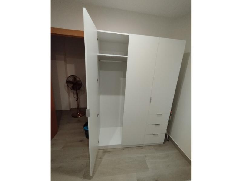 Foto de cliente de Armario Blanco 3 Puertas 3 Cajones 135x200 cm