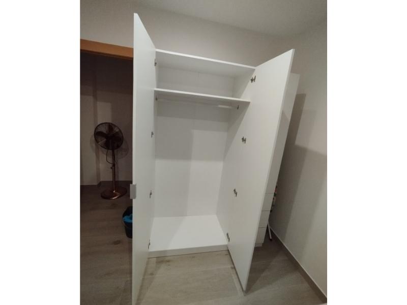 Foto de cliente de Armario Blanco 3 Puertas 3 Cajones 135x200 cm
