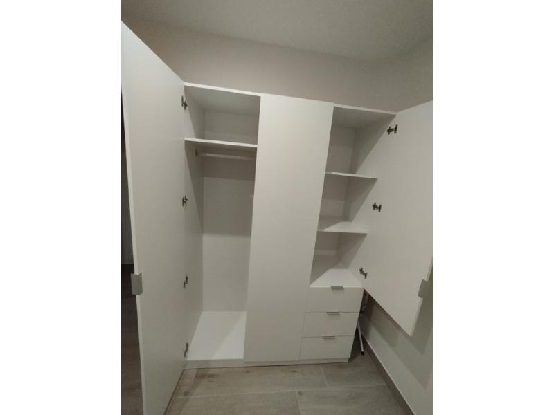 Foto de cliente de Armario Blanco 3 Puertas 3 Cajones 135x200 cm