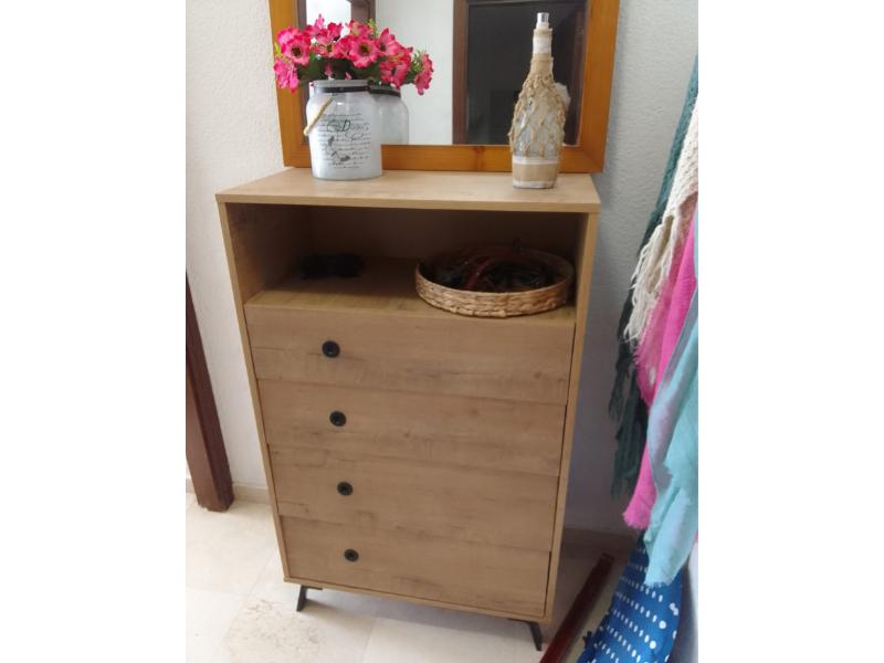 Foto de cliente de Dormitorio Matrimonio Camila Estilo Industrial Color Roble Gold y Negro Mate