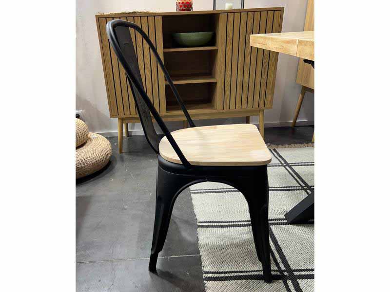 Foto de cliente de Silla Salón Comedor Acero Tolix Madera Color Roble Nordish y Negro