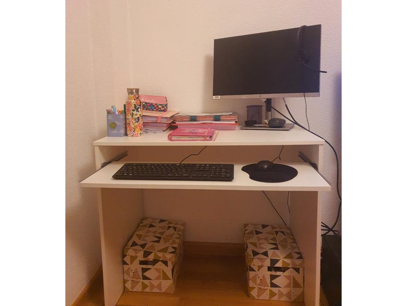 Foto de cliente de Mesa I-Joy escritorio habitación color blanco 90 cm