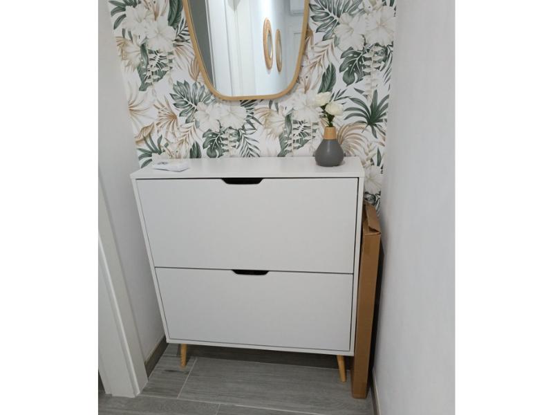Foto de cliente de Mueble Zapatero Recibidor Nórdico Fiano 2 Trampones 80 cm