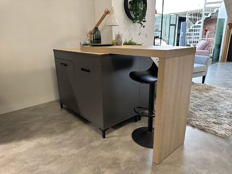 Foto de cliente de Módulos De Cocina Isla Smoke Color Gris Y Roble
