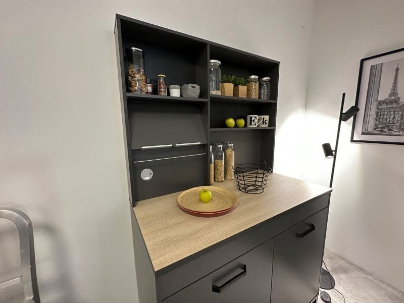 Foto de cliente de Módulo Inferior Cocina Smoke Color Gris y Roble 118x60 cm