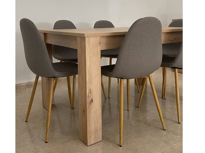 Foto de cliente de Pack Muebles De Salón Completo Estilo Moderno Roble Nodi Y Blanco Artik
