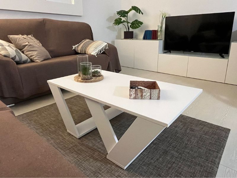 Foto de cliente de Mesa Centro Fija Trivial Blanco 110x60 cm