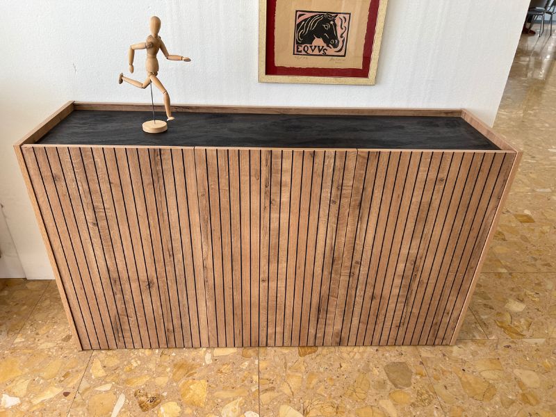 Foto de cliente de Aparador Salón Irati Estilo Moderno Color Roble Gold y Mármol 140 cm