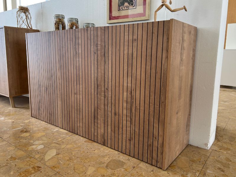 Foto de cliente de Aparador Salón Irati Estilo Moderno Color Roble Gold y Mármol 140 cm