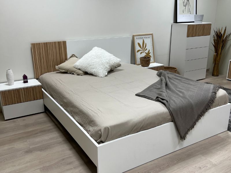 Foto de cliente de Cómoda Ethna 5 Cajones Color Blanco Artik Y Natur 61x109 cm