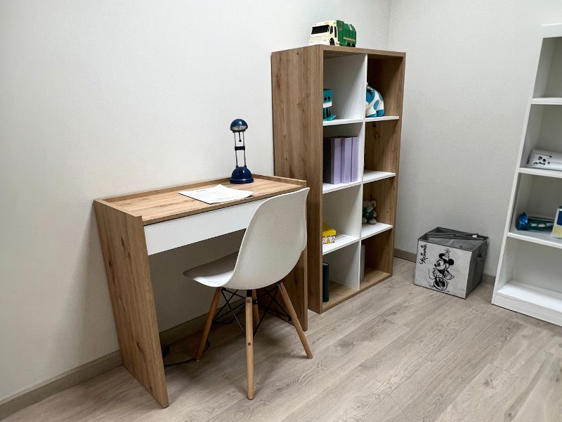 Foto de cliente de Pack Escritorio Con Estantería Estilo Moderno Color Blanco Artik Y Roble Nodi