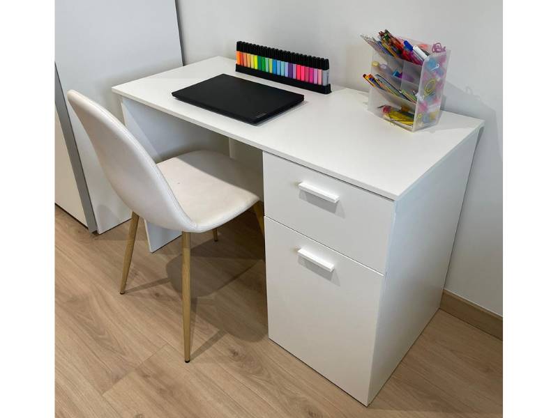Foto de cliente de Mesa escritorio Just Blanco 108 cm
