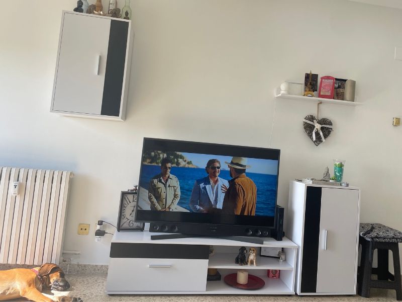 Foto de cliente de Mueble de Salón Moderno en color Blanco y Negro 190 cm