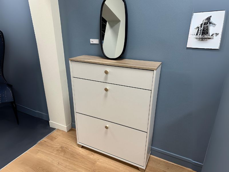 Foto de cliente de Mueble Zapatero Izzy Color Blanco Mate y Kronberg 81 cm