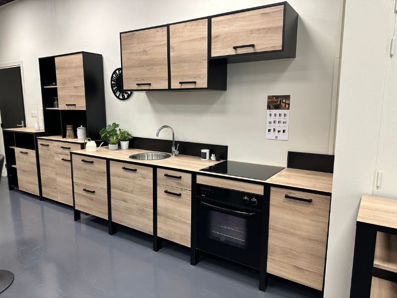 Foto de cliente de Módulo Cocina Inferior Industriale Roble Kronberg Y Negro Mate 44 cm