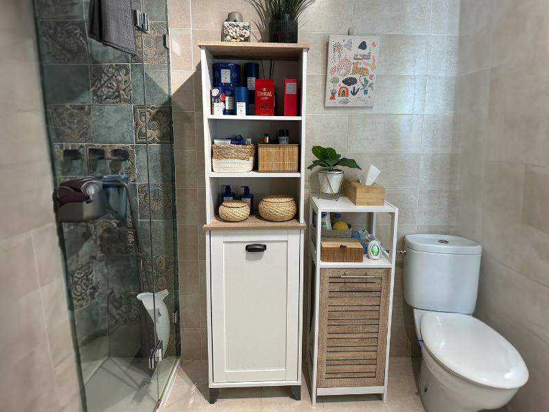 Foto de cliente de Columna de Baño Toscana Blanco Soft y Roble 47x168 cm