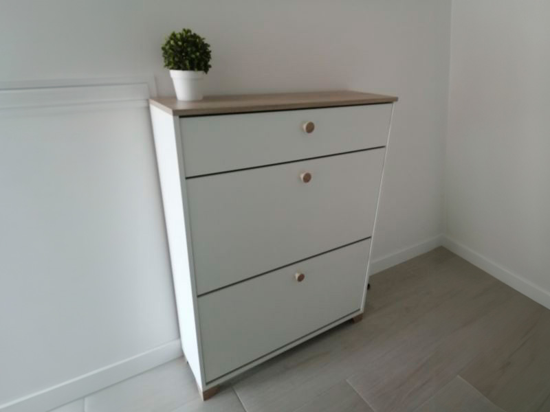 Foto de cliente de Mueble Zapatero Izzy Color Blanco Mate y Kronberg 81 cm