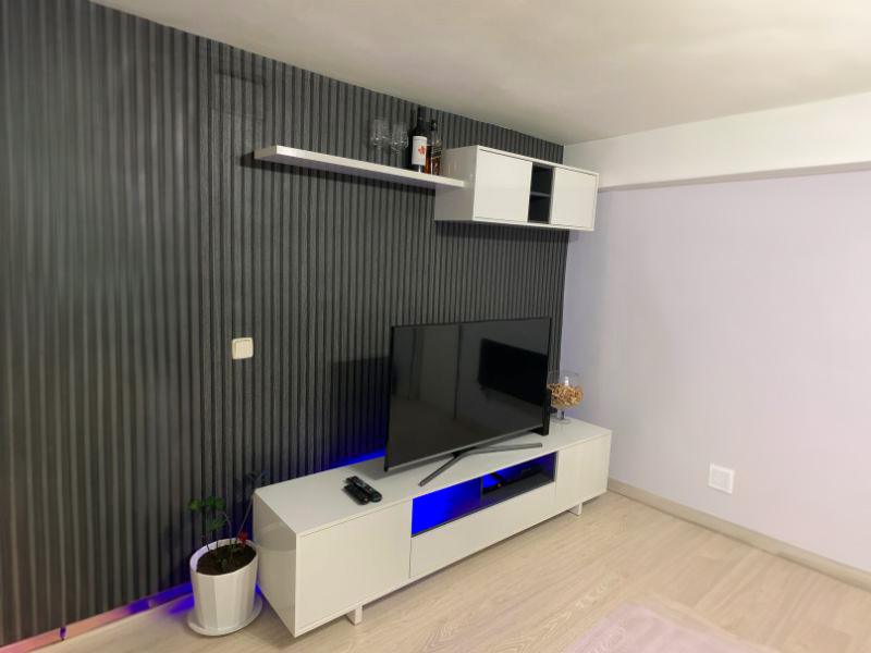 Foto de cliente de Mueble De Salón Moderno Blanco Brillo Belus 200 cm