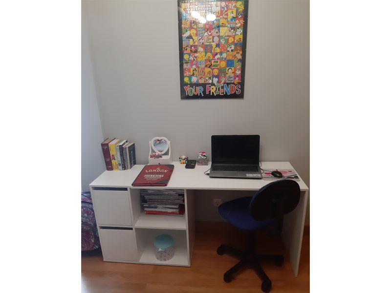 Foto de cliente de Escritorio Moderno Multi Posiciones Color Blanco Artik 120 cm