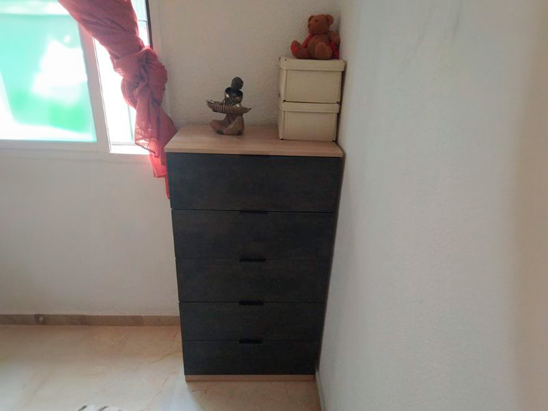 Foto de cliente de Dormitorio Matrimonio Estilo Industrial Pack Muebles Andy Óxido (Armario Opcional)
