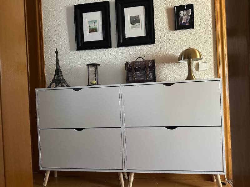 Foto de cliente de Mueble Zapatero Recibidor Nórdico Fiano 2 Trampones 80 cm