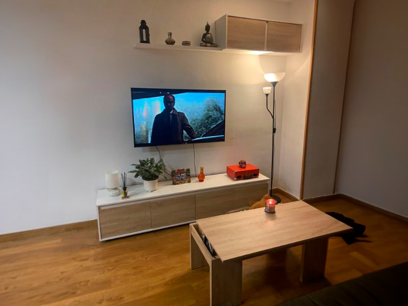 Foto de cliente de Muebles para salón comedor color blanco y roble canadian