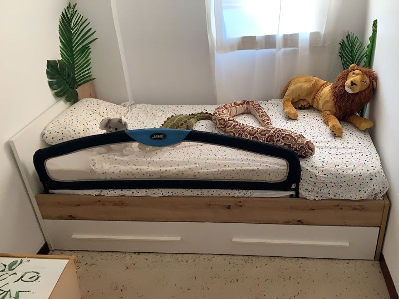 Foto de cliente de Habitación Juvenil Moderna Pack Muebles Roble Nodi Y Blanco Artik (Cama + Armario)