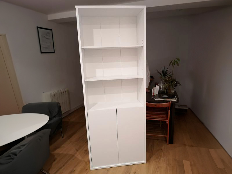 Foto de cliente de Estantería blanca 2 puertas oficina 76x197x33 cm
