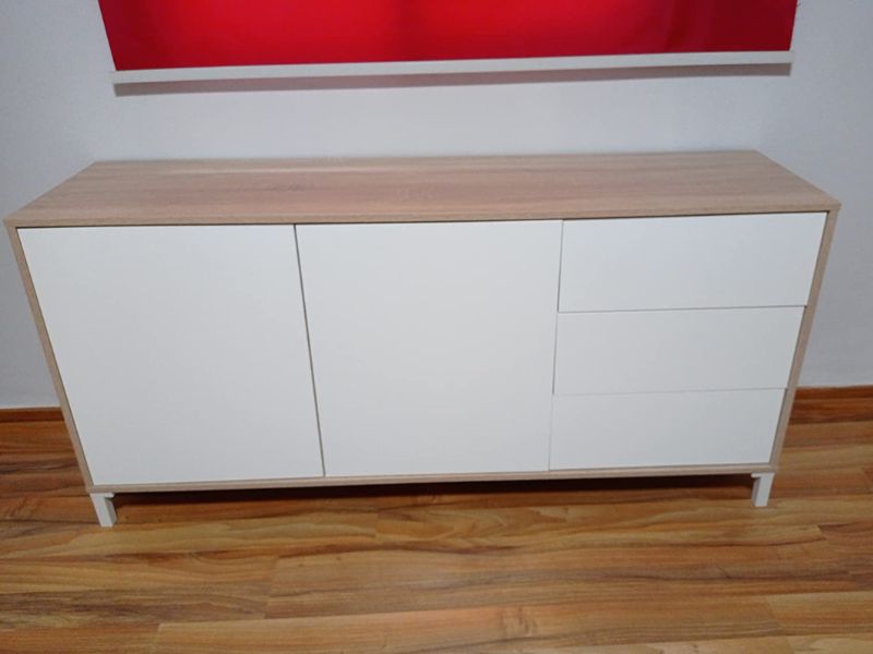 Foto de cliente de Aparador Brooklyn 2p 3c Roble Canadian y Blanco Artik 154 cm